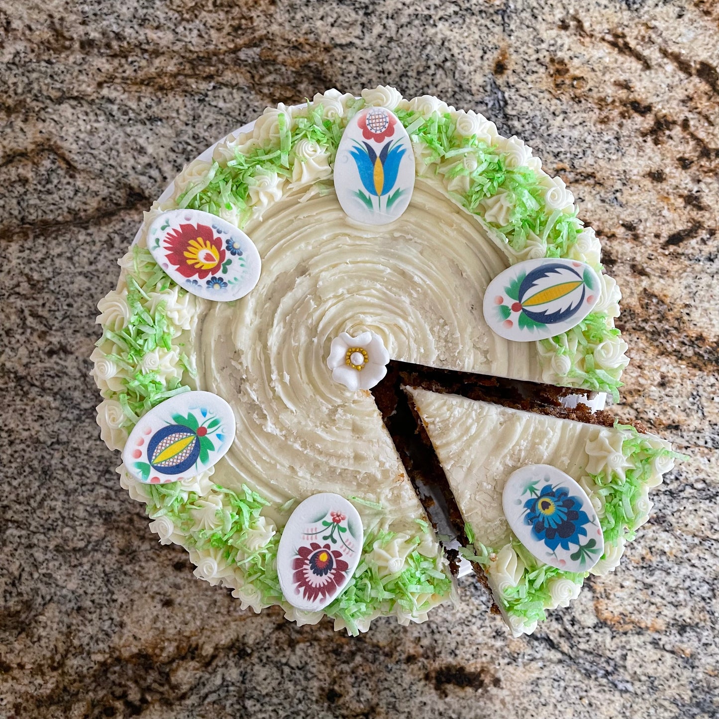 Easter Carrot Cake with Maple Cream Cheese Frosting