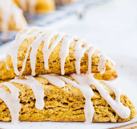 Pumpkin Scones with Maple Glaze
